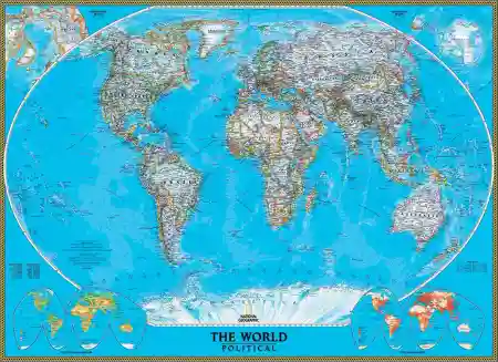 Політична карта світу National Geographic