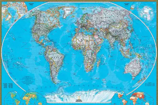 Політична карта світу National Geographic