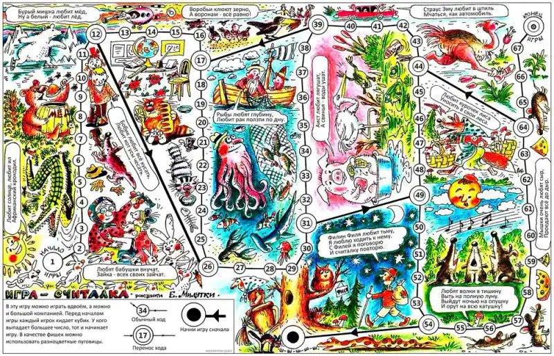 Зигзаг настільна гра-лічилка