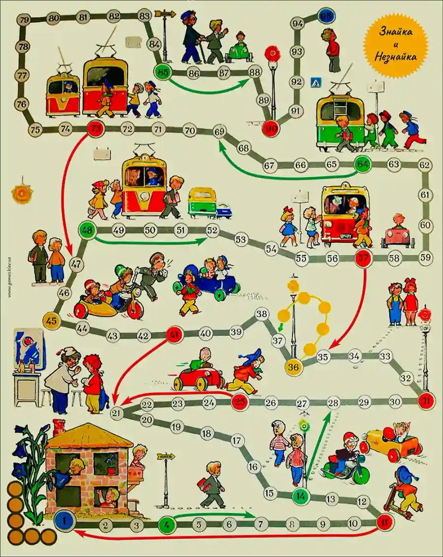 Знайко та Незнайко настільна гра