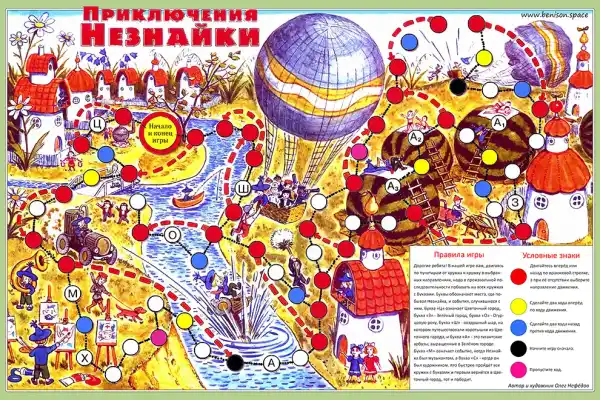 Пригоди Незнайка (Нефьодов) настільна гра
