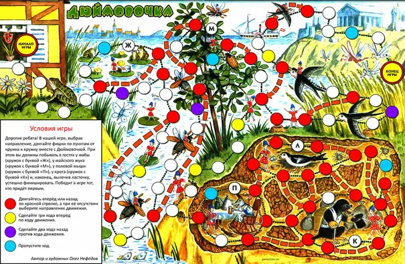 Дюймовочка настільна гра